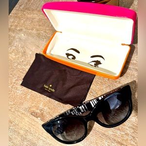 Kate Spade Sunglasses with hard case and cloth